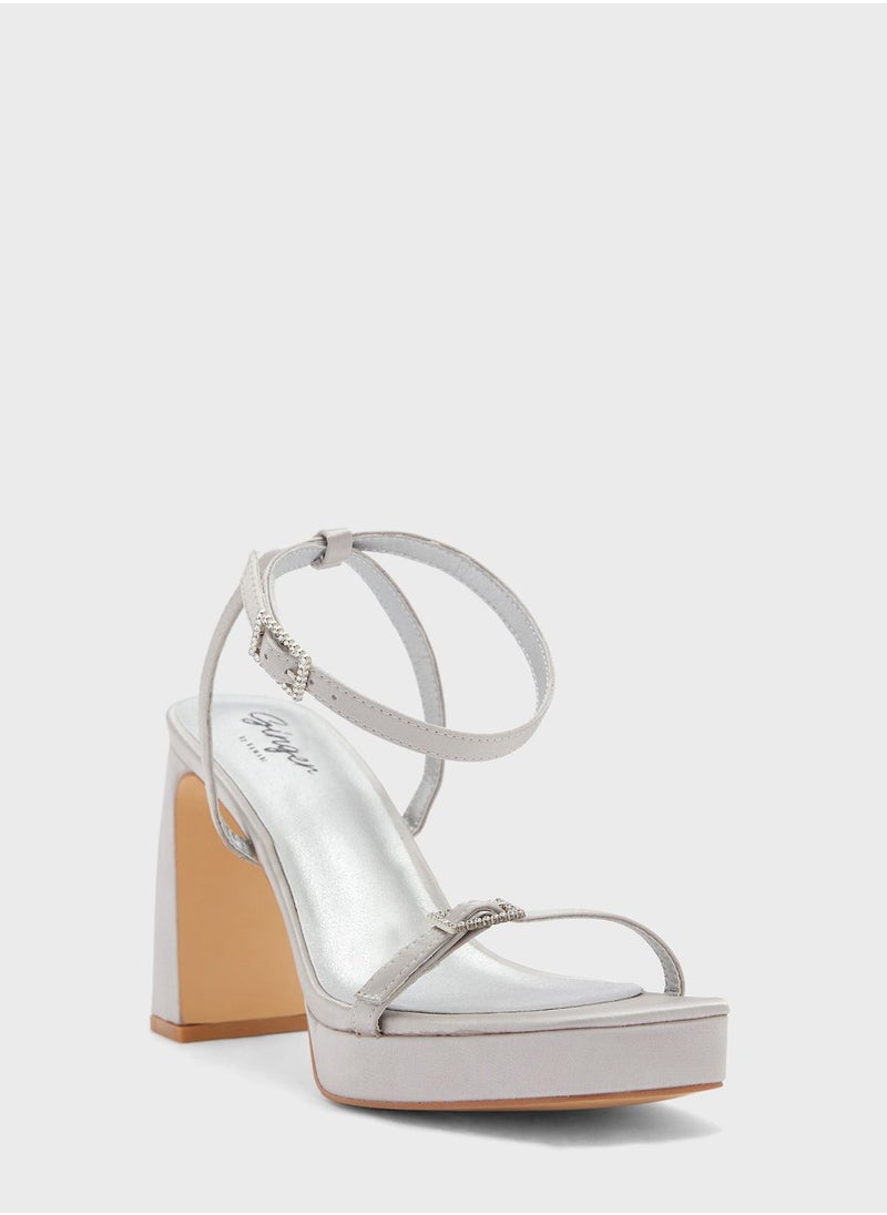 Ginger - Ankle Strap Block Heel Sandal - Image 1