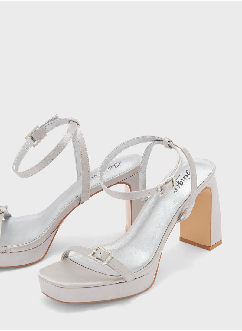 Ginger - Ankle Strap Block Heel Sandal - Image 1
