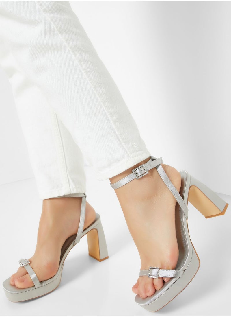Ginger - Ankle Strap Block Heel Sandal - Image 1