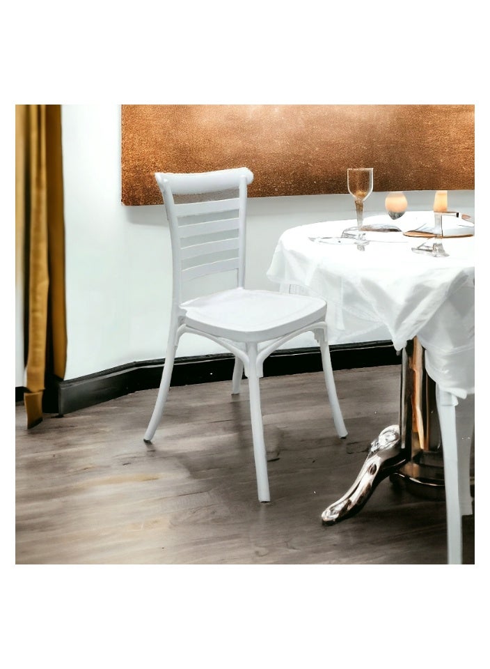 SMART HOME Set of 2 Fiber Chairs with Modern Design and Sturdy Legs - 45x45x80 cm | Durable Seat for Offices, Dining Rooms, Coffee Shops, Gardens, and Outdoor Lounges - Image 3