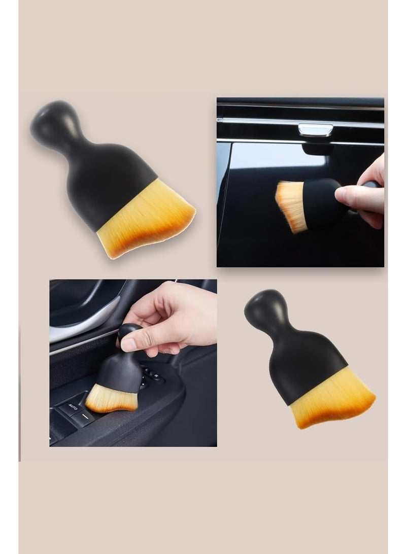 مجموعة من 5 فرش لتنظيف داخل السيارة، أدوات تفصيل داخلية ناعمة للسيارة، فرشاة غبار للوحة القيادة والمقصورة الداخلية للسيارات والشاحنات وSUV وRV - Image 3