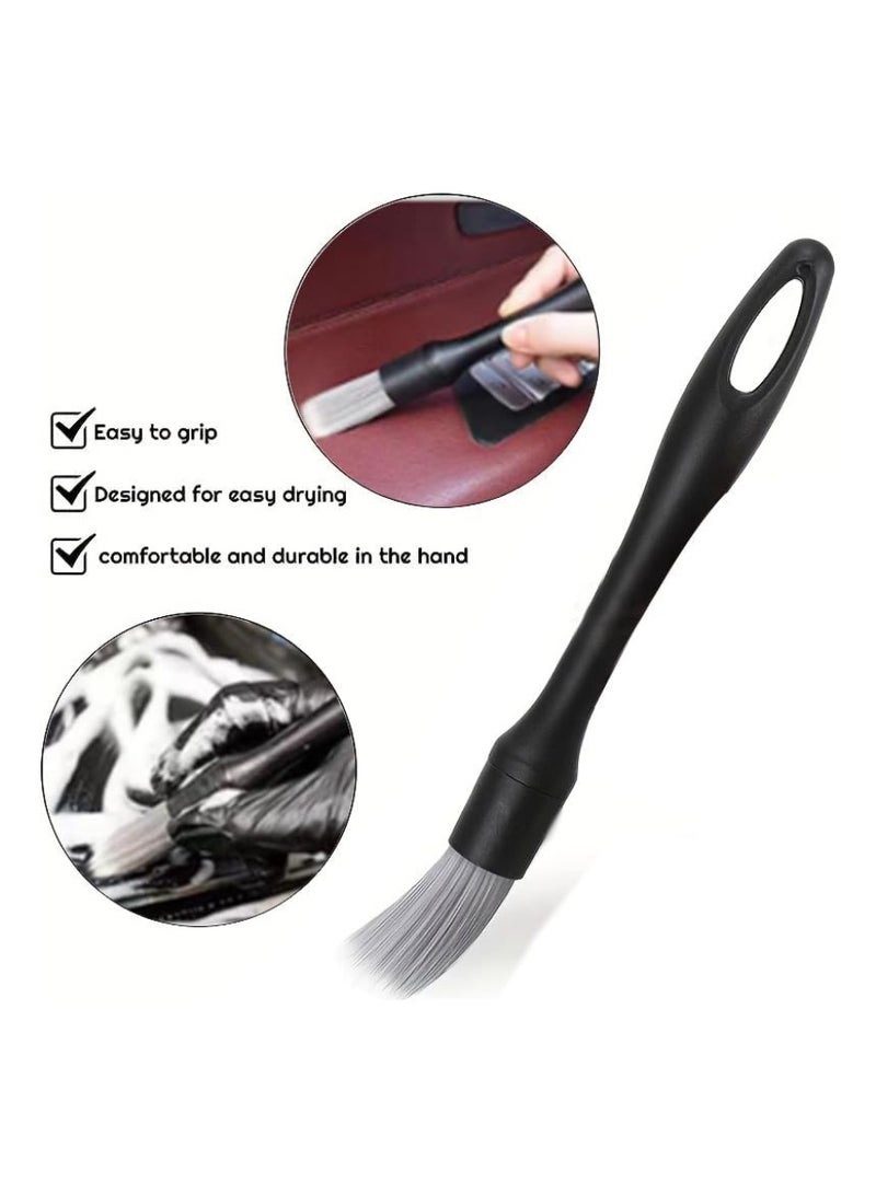 مجموعة من 5 فرش لتنظيف داخل السيارة، أدوات تفصيل داخلية ناعمة للسيارة، فرشاة غبار للوحة القيادة والمقصورة الداخلية للسيارات والشاحنات وSUV وRV - Image 4