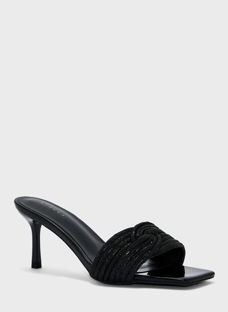 فينتشي One Strap Mid Heel Sandals