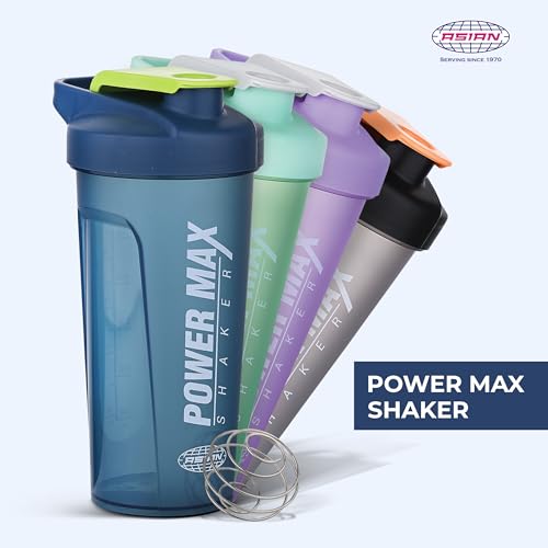 ASIAN Plastowares - Power Max Shaker | Leak-Proof Gym Shaker 750ML | BPA-Free | Sipper for Protein Shakes | Workout | Sports Shaker | Easy-to-Carry | Lightweight & Durable Design | Black, Plastic - Image 2