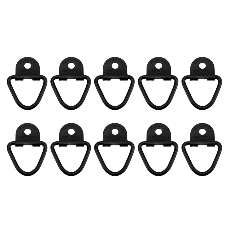 Truck Tie Down Anchor Points Cargo Tie Down Anchors Alloy Steel Tie Down D-Ring for Cargo on Trucks Pickups Trailers Super Strong Load-bearing Capacity, Suitable for Towing, Hanging Goods, 10 Pack - Image 1