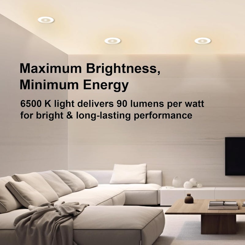 Havells HAVELLS Luna 6W Downlight for Junction Box Round Colour Natural White 4000K 3 inch Cutout 22mm Height High Voltage Protection Upto 4KV Pack of 1  - Image 4