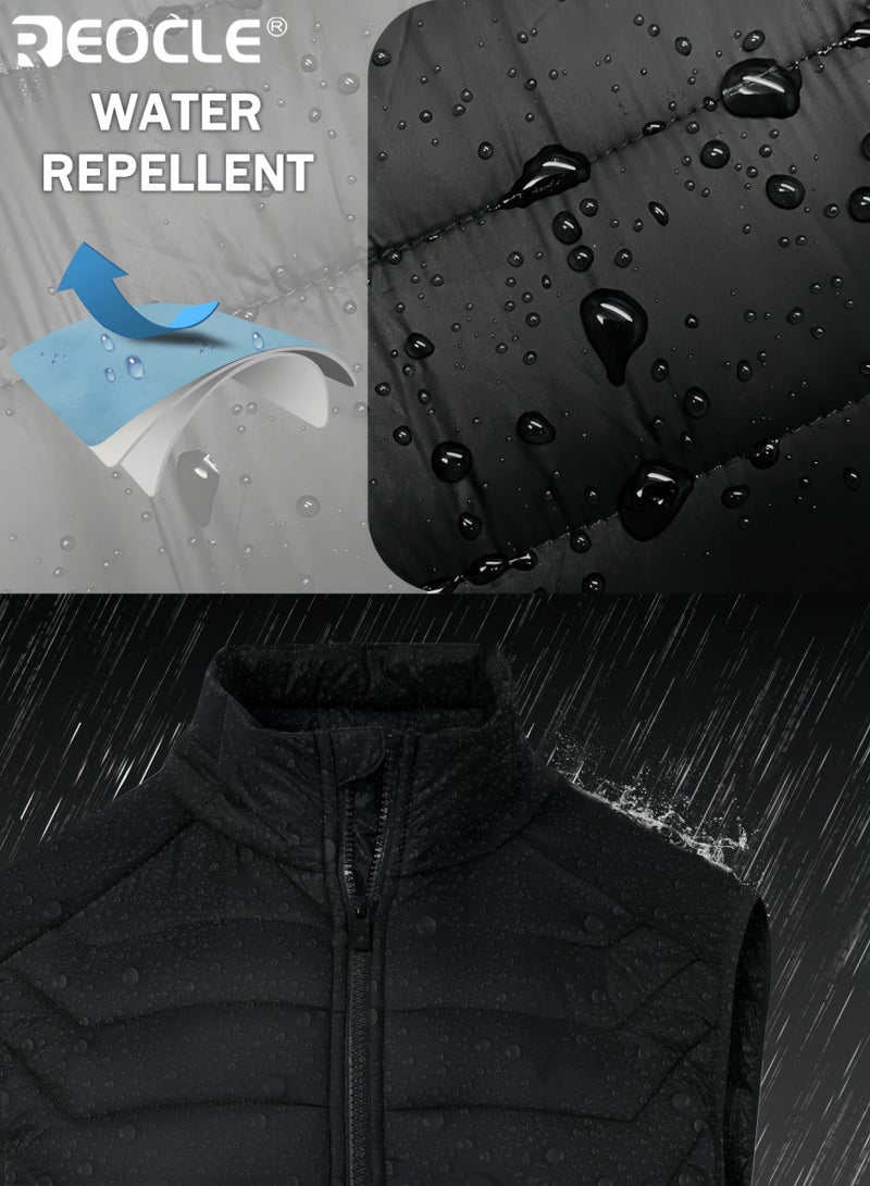 ريوكل سترة خفيفة الوزن للرجال مع بطانة رقيقة من الفليس وتصميم ياقة واقفة سترة دافئة بارتداء متنوع مع راحة متعددة الطبقات - Image 5
