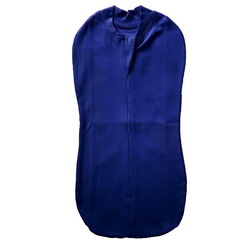 MammaChamp Zipper Swaddle Sleeping SackBlanketsWrapPodBag New Born Baby for 03 Months Pack of 1 Dark Blue - Image 1