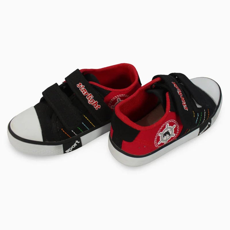 Our kids Boys Canvas Sneakers – Black & Red - Image 2