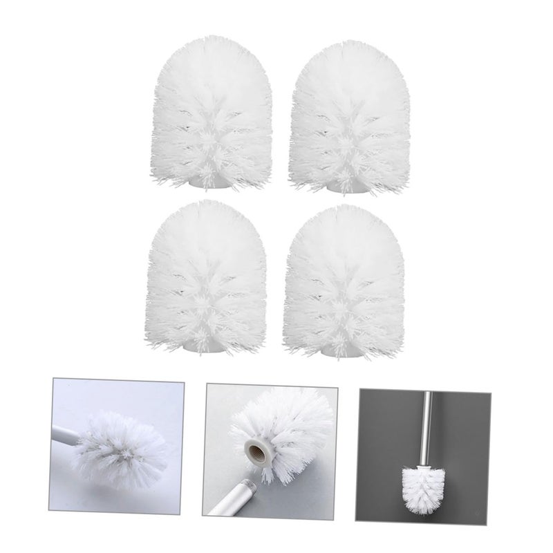 4 Pack Toilet Brush Replacement Heads Scratch Resistant for Bathroom Cleaning - Image 5