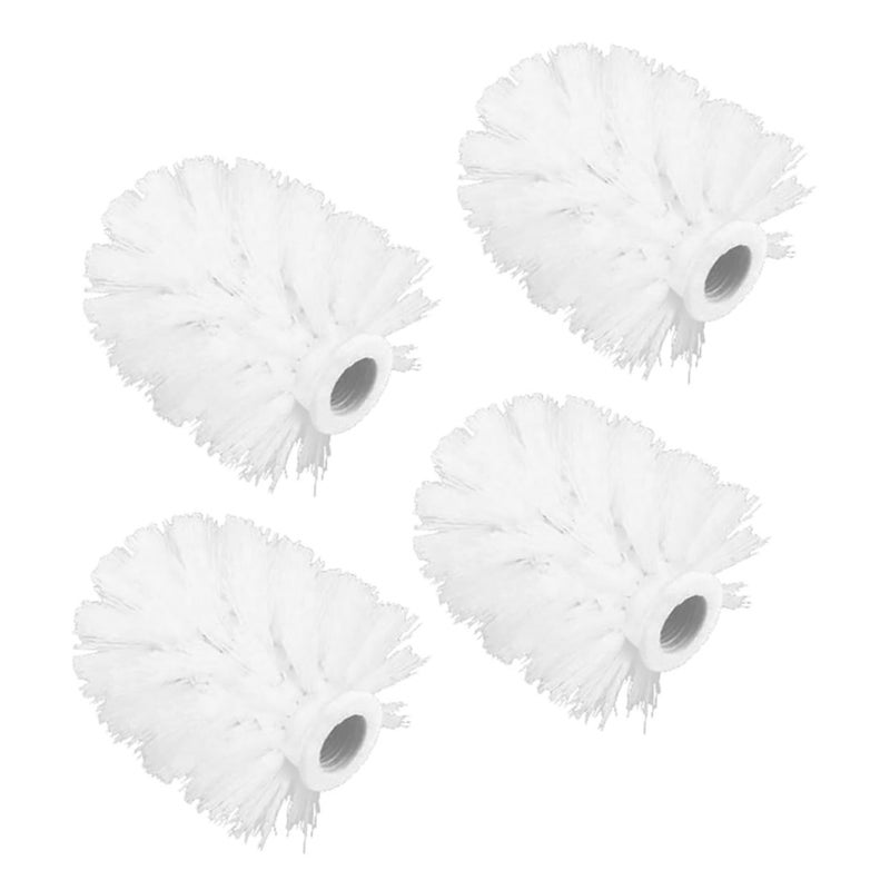 4 Pack Toilet Brush Replacement Heads Scratch Resistant for Bathroom Cleaning - Image 2