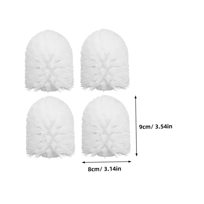 4 Pack Toilet Brush Replacement Heads Scratch Resistant for Bathroom Cleaning - Image 3