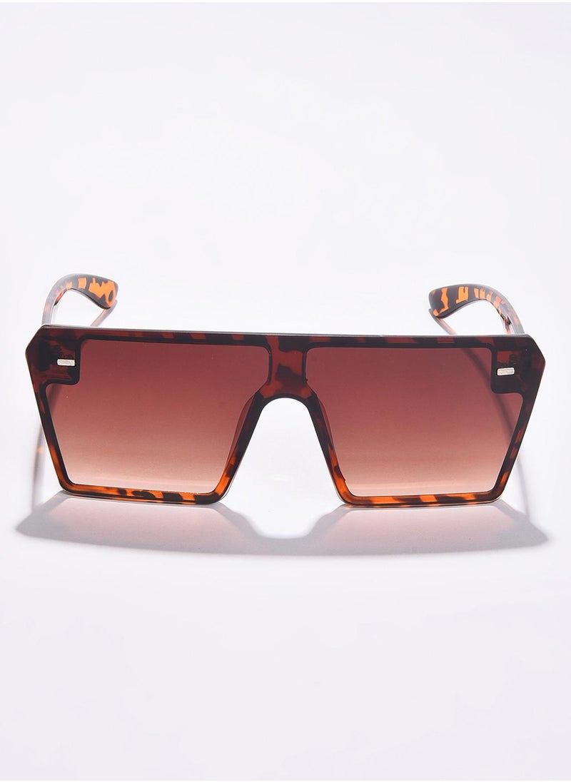 Haute Sauce Brown Lens Brown Oversized Sunglasses  - Image 3