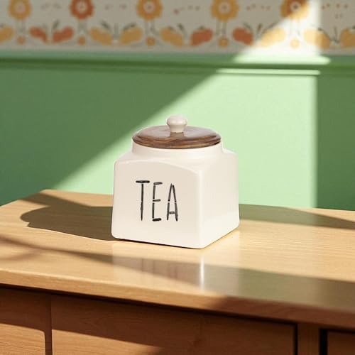 ClayStone Tea Sugar Ceramic Container Set of 2 - Handmade Jar for Kitchen Storage with Airtight Lids (Pack of 2) (Tea Suger) - Image 2
