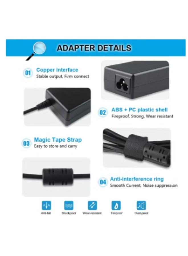 Terabyte 19.5V 3.33A 65W Laptop Charger for HP Notebook Computer PC Power Cord Supply Lead AC Adapter Pavilion Sleekbook Chromebook ENVY series Connector: 4.8 x 1.7mm - Image 3