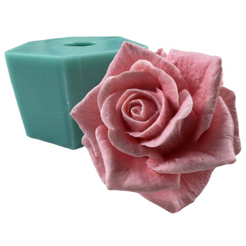iBest Bloom Rose Flower 3D Silicone Mold for Resin Flower Soap Candle Making DIY Molds Wedding Cake Mold Epoxy Decorating Craft Mould Baking Tools - Image 2