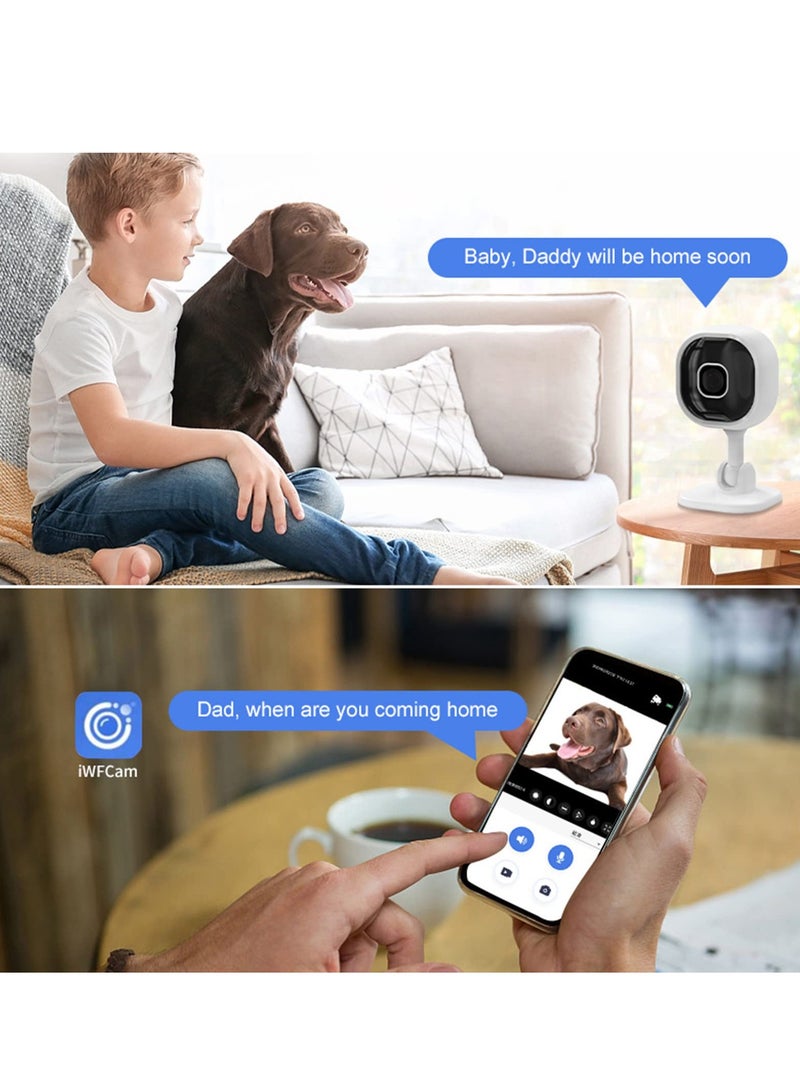Smart Security Camera, 1080P HD Wireless WiFi Camera with Night Vision, Two-Way Audio, Motion Detection, Video Playback, Indoor/Outdoor Use for Home, Baby, Elder, Pet Monitoring - Image 3