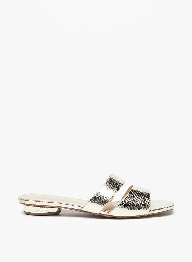 Flora Bella By Shoexpress Women's Textured Slip-On Flat Sandals