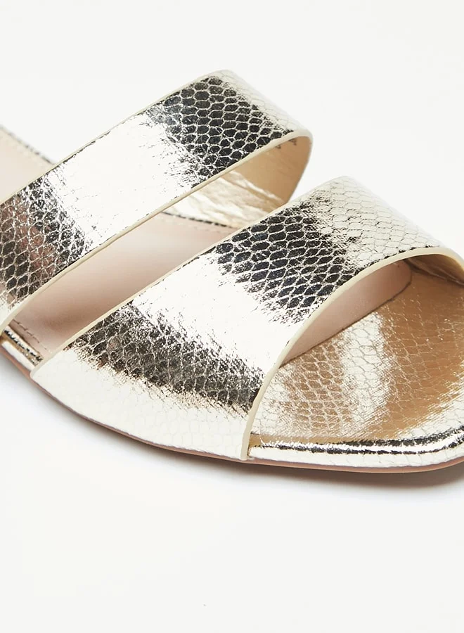 Flora Bella By Shoexpress Women's Textured Slip-On Flat Sandals