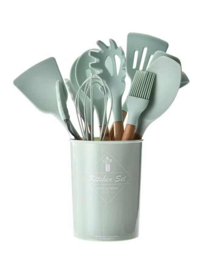 TD HOME 11-Piece Cooking Utensil Set Mint Green 11.93inch - Image 2