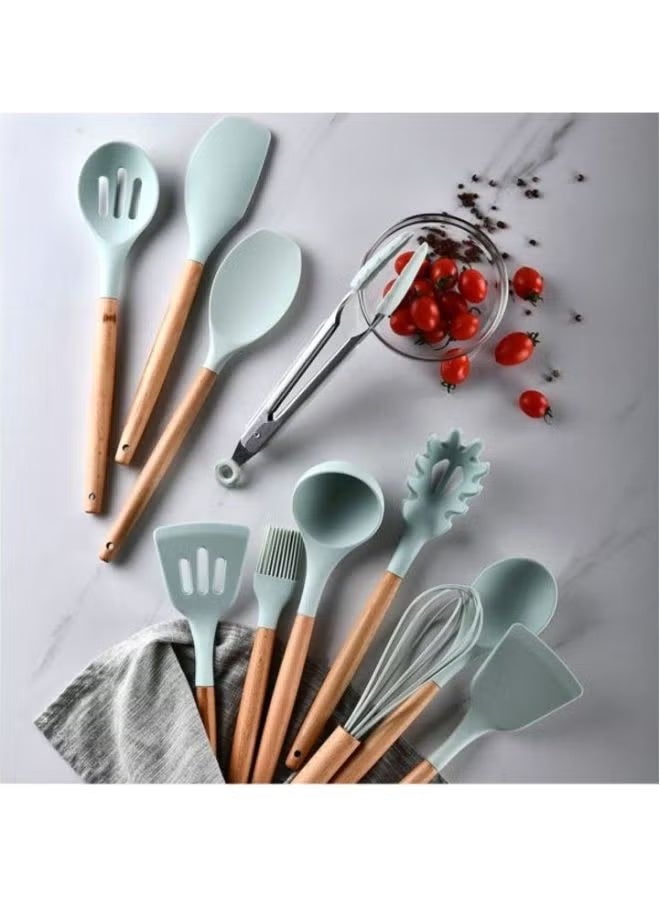 TD HOME 11-Piece Cooking Utensil Set Mint Green 11.93inch - Image 3