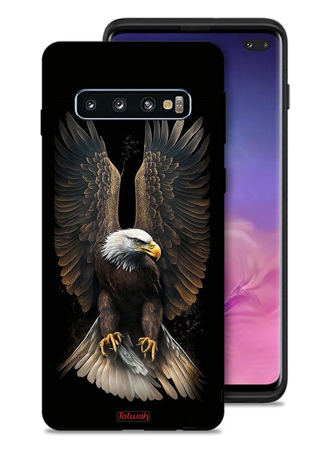 Tolwak Samsung Galaxy S10 Plus Protective Case Cover Eagle Spread Wings - Image 1