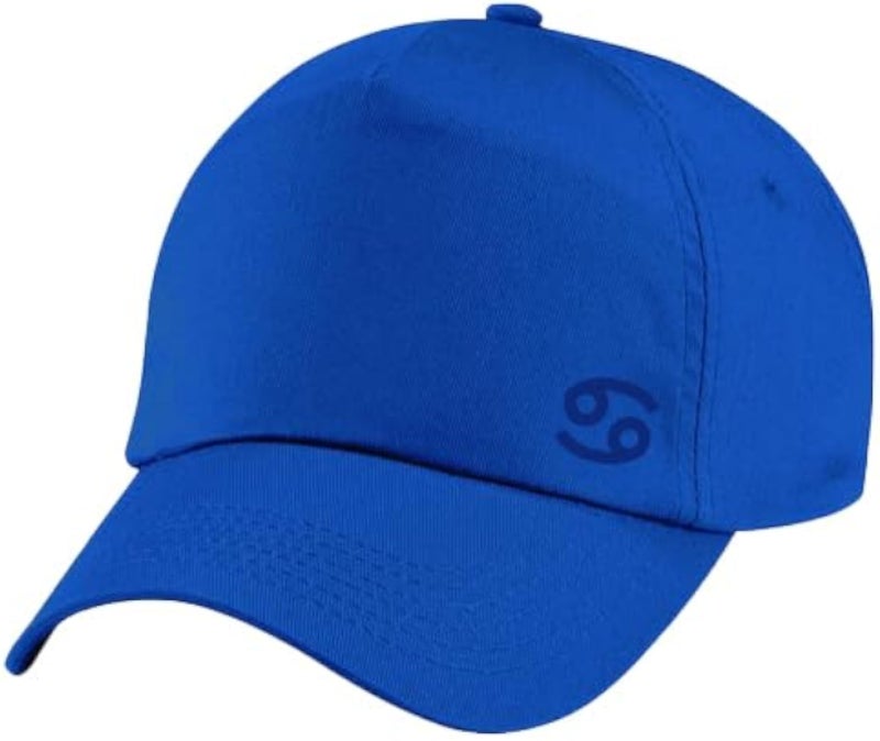 Blue Cap with Cancer zodiac Blue Color Logo