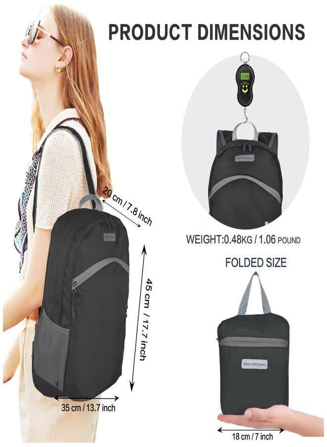 BEMYGREENBAG 35L Foldable Waterproof Backpack For Outdoor Sports With Inside Wet Clothes Compartment Packable For Multiple Uses Ultra Lightweight Ideal For Hiking Men And Women Travel(Black) - Image 2