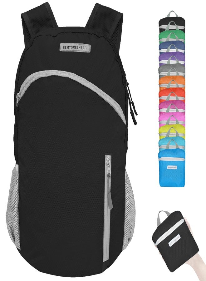 BEMYGREENBAG 35L Foldable Waterproof Backpack For Outdoor Sports With Inside Wet Clothes Compartment Packable For Multiple Uses Ultra Lightweight Ideal For Hiking Men And Women Travel(Black) - Image 1