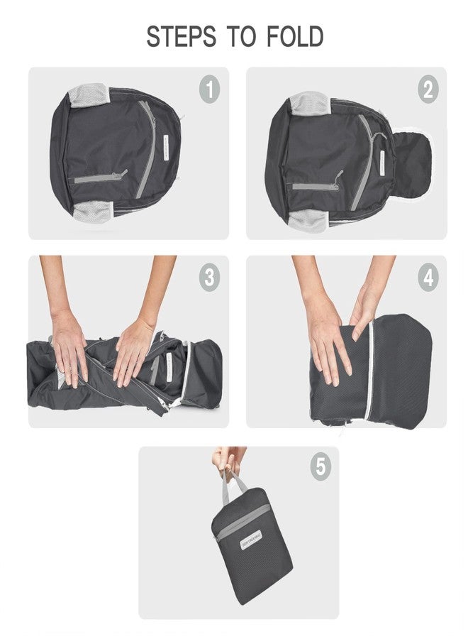 BEMYGREENBAG 35L Foldable Waterproof Backpack For Outdoor Sports With Inside Wet Clothes Compartment Packable For Multiple Uses Ultra Lightweight Ideal For Hiking Men And Women Travel(Black) - Image 5