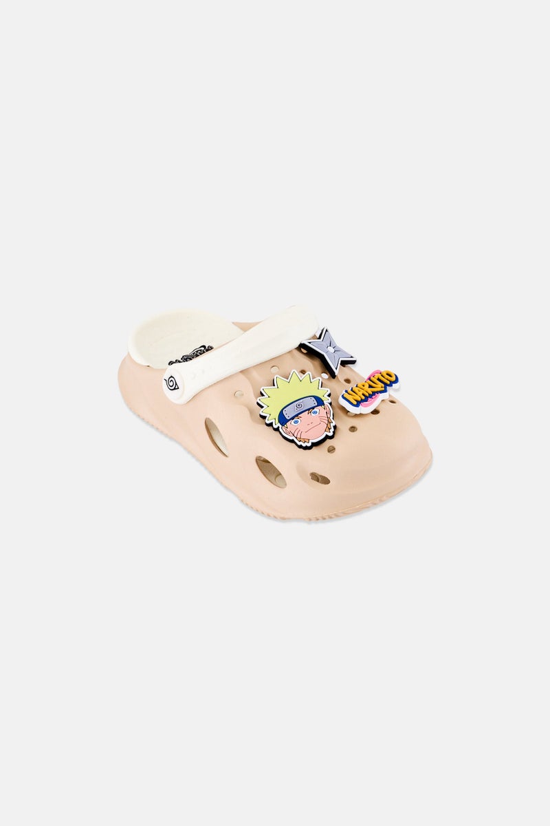 Naruto Toddlers Boy Slingback Clogs, Beige - Image 1