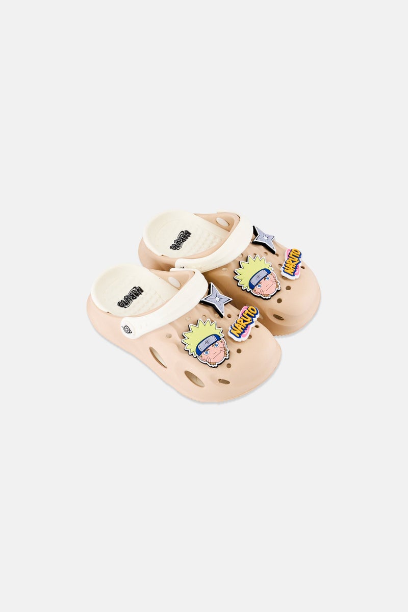 Naruto Toddlers Boy Slingback Clogs, Beige - Image 4