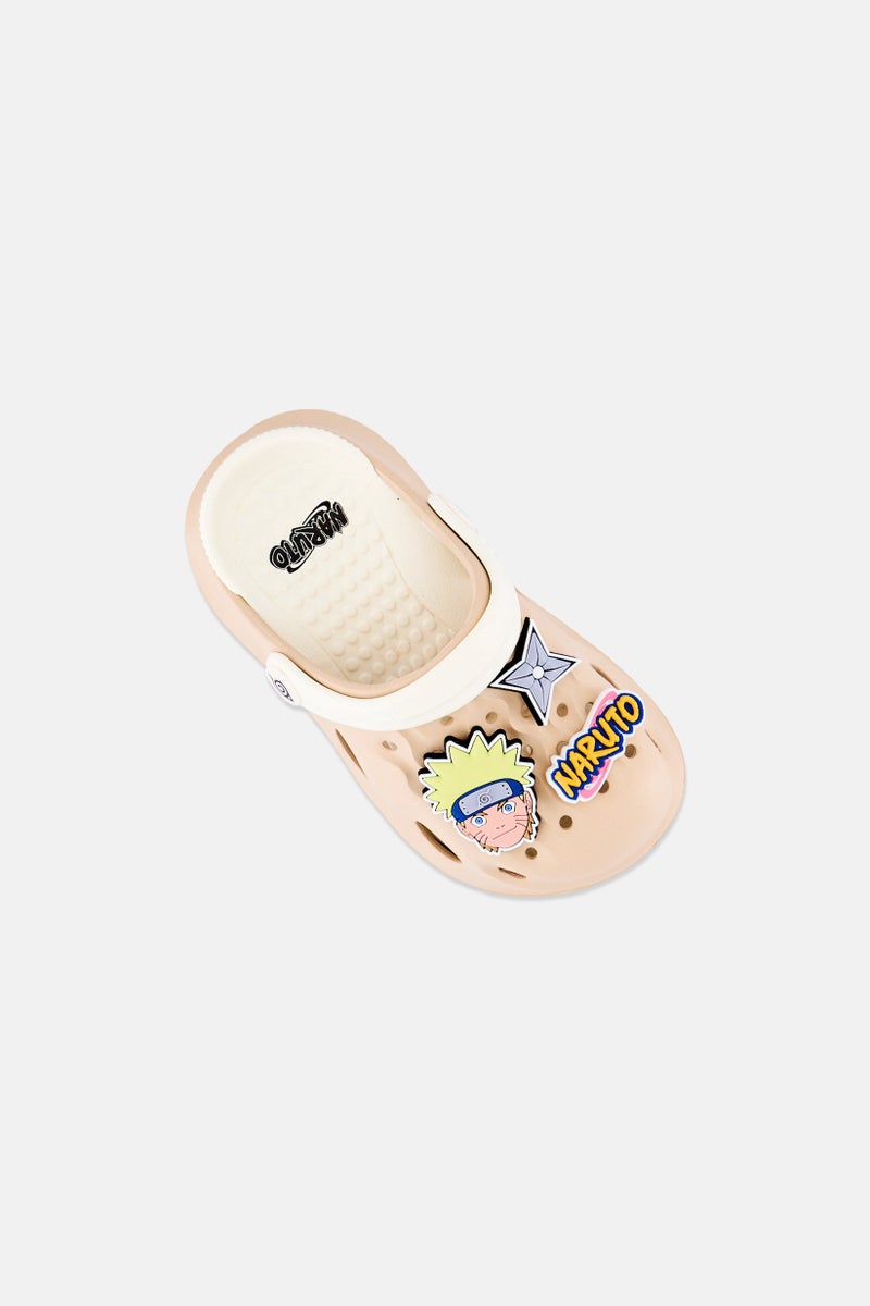 Naruto Toddlers Boy Slingback Clogs, Beige - Image 3