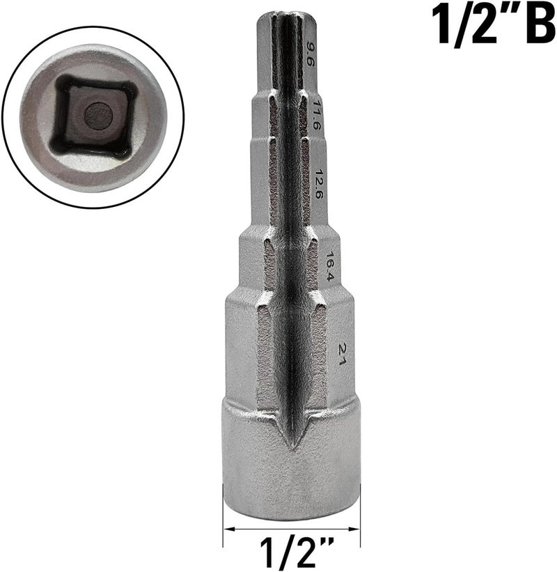 klarako Radiator Stepped Wrench and Ratchet,Practical Radiator Spanner Hand Tool for Radiator Valves - Image 1