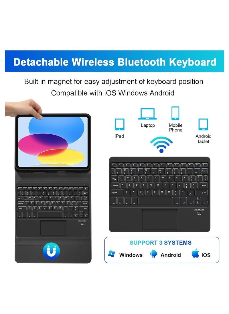 TIGER iPad Pro 13" (2024) Wireless Keyboard Case with Touchpad – Detachable Bluetooth Smart Keyboard, Multi-Gesture Trackpad, Slim Protective Stand Cover, Auto Sleep/Wake, Ideal for Work & Travel - Image 2