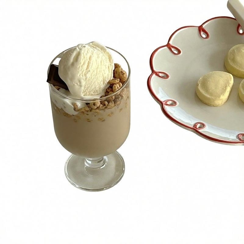French Pattern Short Stem Glass Goblet - Iced Coffee Juice Milk Cup - Image 4