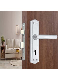 ONMAX ONMAX 7 inches Mortice Door Handle Lock Set KY CP Finish with 65mm Double Action Door Lock 6 Levers with 3 Keys Mortise Lock Door Lock for Home Office and Bedroom HML6S701MCP Silver  - Image 2