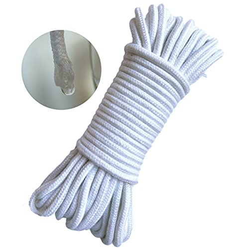 NIVAVE Basic - 100 Feet 5mm - Plants Automatic Drip Watering Wick Cord Spike for 7-15 Days Vacation Holiday/Hydroponic NFT Aquaponic Wick Cord String Rope (70-100 Plants, 1 Layer, White) - Image 1