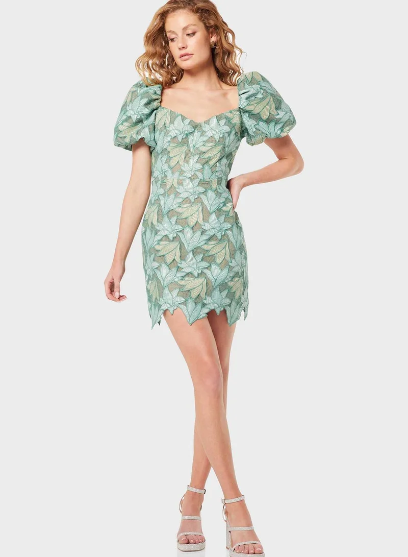 ELLIATT Floral Puff Sleeve Dress