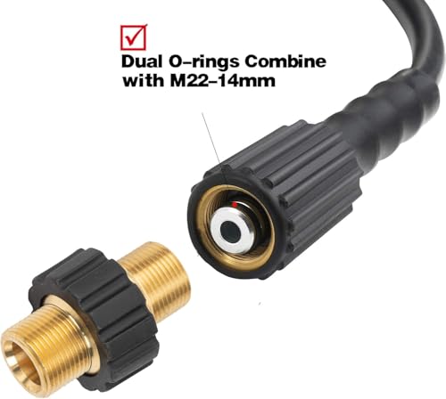 Xiny Tool Pressure Washer Adapter Set, Quick Disconnect Kit With M22 Metric Male Thread Quick Connector, M22 Swivel to 3/8'' Quick Connect, 3/4" to Quick Release, 8 pack - Image 5
