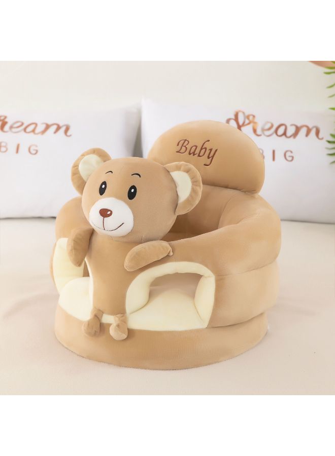 Cartoon Sofa Plush Toy Baby Sitting Chair Toddler Anti-fall Chair Early Education Gift Toy Sofa For Children-Color:BEIGE BEAR - Image 1