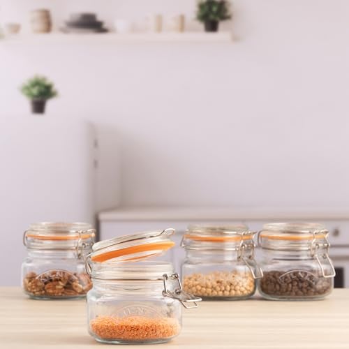 Kilner Premium 500ml Airtight Square Clip Top Glass Jar for Food Storage | Multipurpose, BPA Free, Reusable Kitchen Container - Image 2