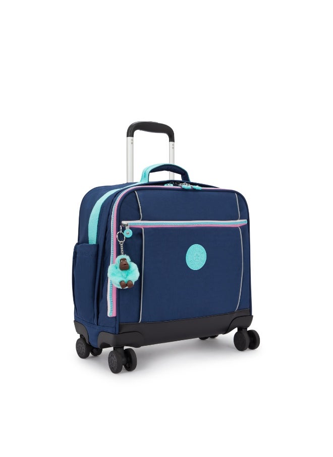 kipling New Storia Kids' 4-Wheeled School Trolley Bag with 13 inch Laptop Compartment, 2.25kg - Resort Navy  - Image 5