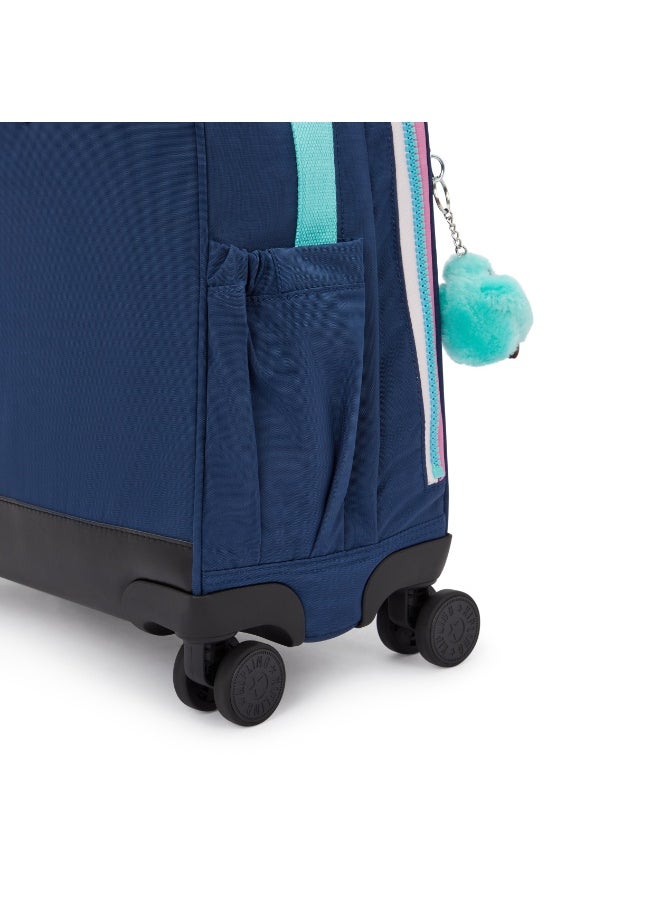 kipling New Storia Kids' 4-Wheeled School Trolley Bag with 13 inch Laptop Compartment, 2.25kg - Resort Navy  - Image 4