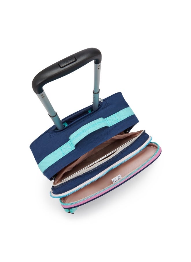 kipling New Storia Kids' 4-Wheeled School Trolley Bag with 13 inch Laptop Compartment, 2.25kg - Resort Navy  - Image 3