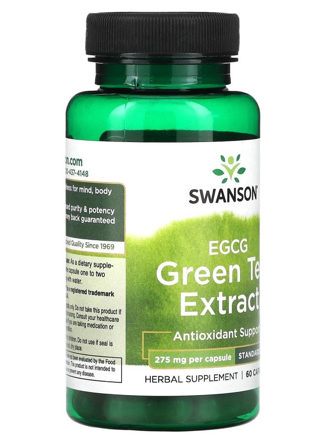 SWANSON ECGC Green Tea Extract 275 mg 60 Capsules - Image 2