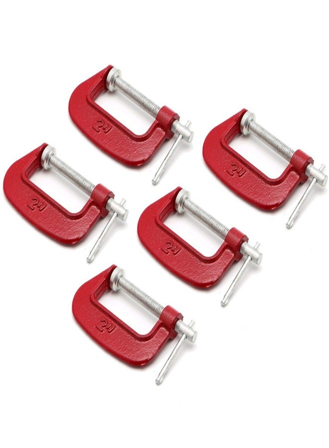 Wideskall® 2" x 1" inch Heavy Duty Malleable C Clamp (Pack of 5) - Image 1