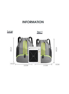 Y&D Drawstring Backpack Bag Gym Sack String Men Women Basketball Bundle Pocket Student School Football Storage Large Capacity Fitness  - Image 5