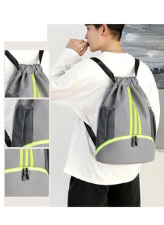 Y&D Drawstring Backpack Bag Gym Sack String Men Women Basketball Bundle Pocket Student School Football Storage Large Capacity Fitness  - Image 4