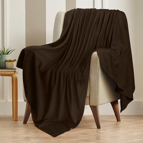 Utopia Bedding Brown 100% Cotton Blanket [Queen Size - 90x90 Inch] 350GSM Lightweight, Soft and Breathable Thermal Blanket for All Seasons - Image 5